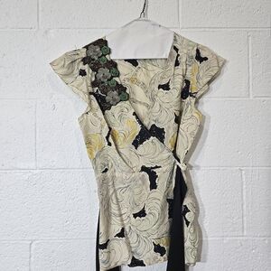 Elegant Floral Wrap Dress